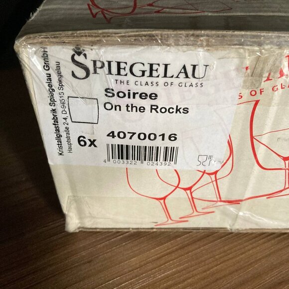 NWT Spiegelau Whiskey Glasses Soiree On The Rocks, set of 6, unopened and unused - Picture 4 of 6